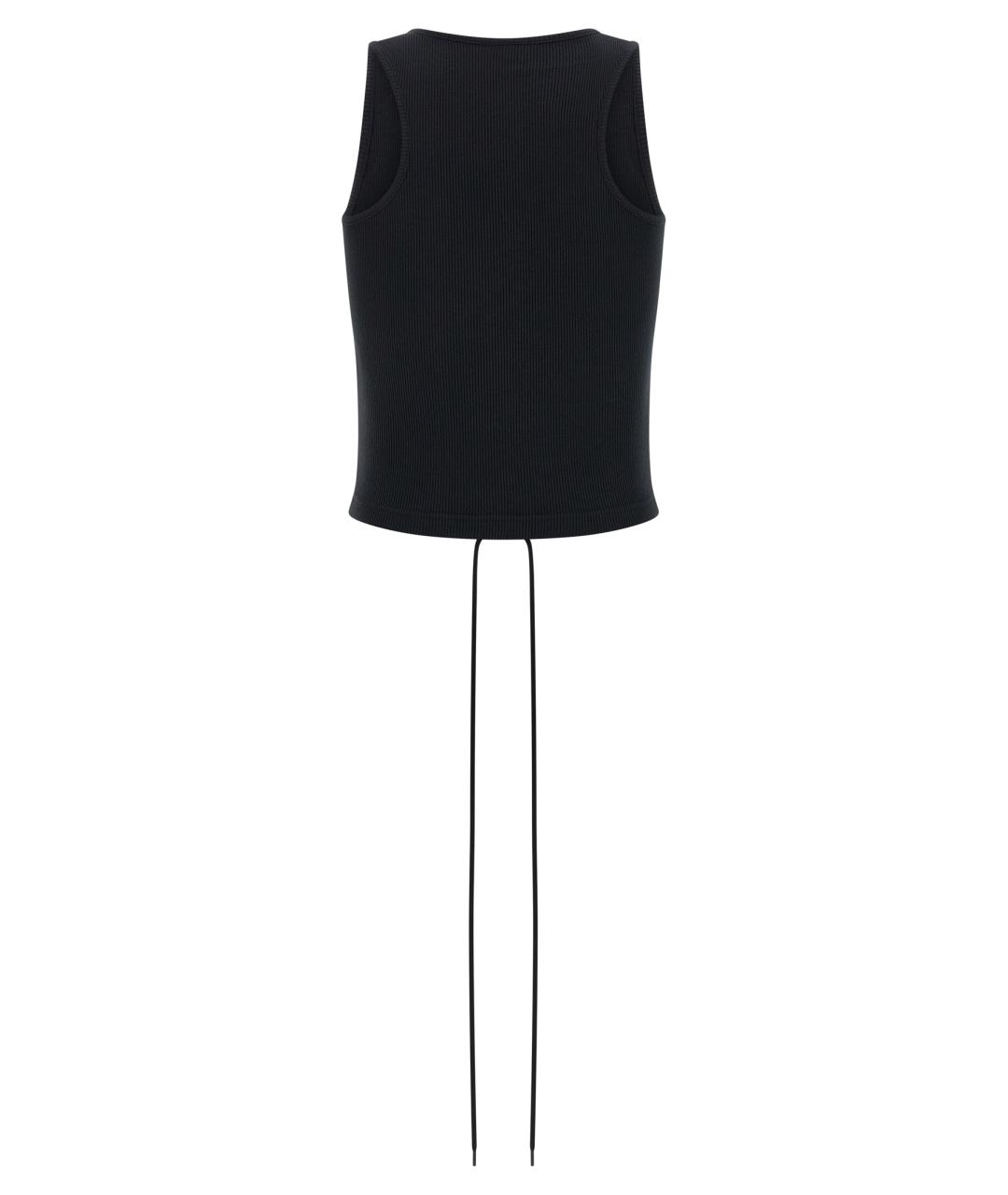 BALENCIAGA Черная хлопковая майка, фото 2