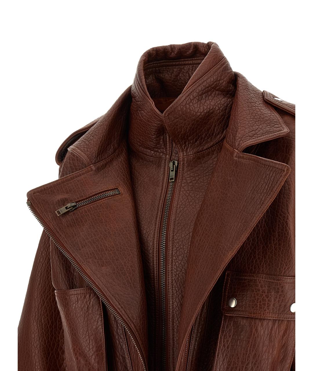 ISABEL MARANT Коричневая кожаная куртка, фото 5