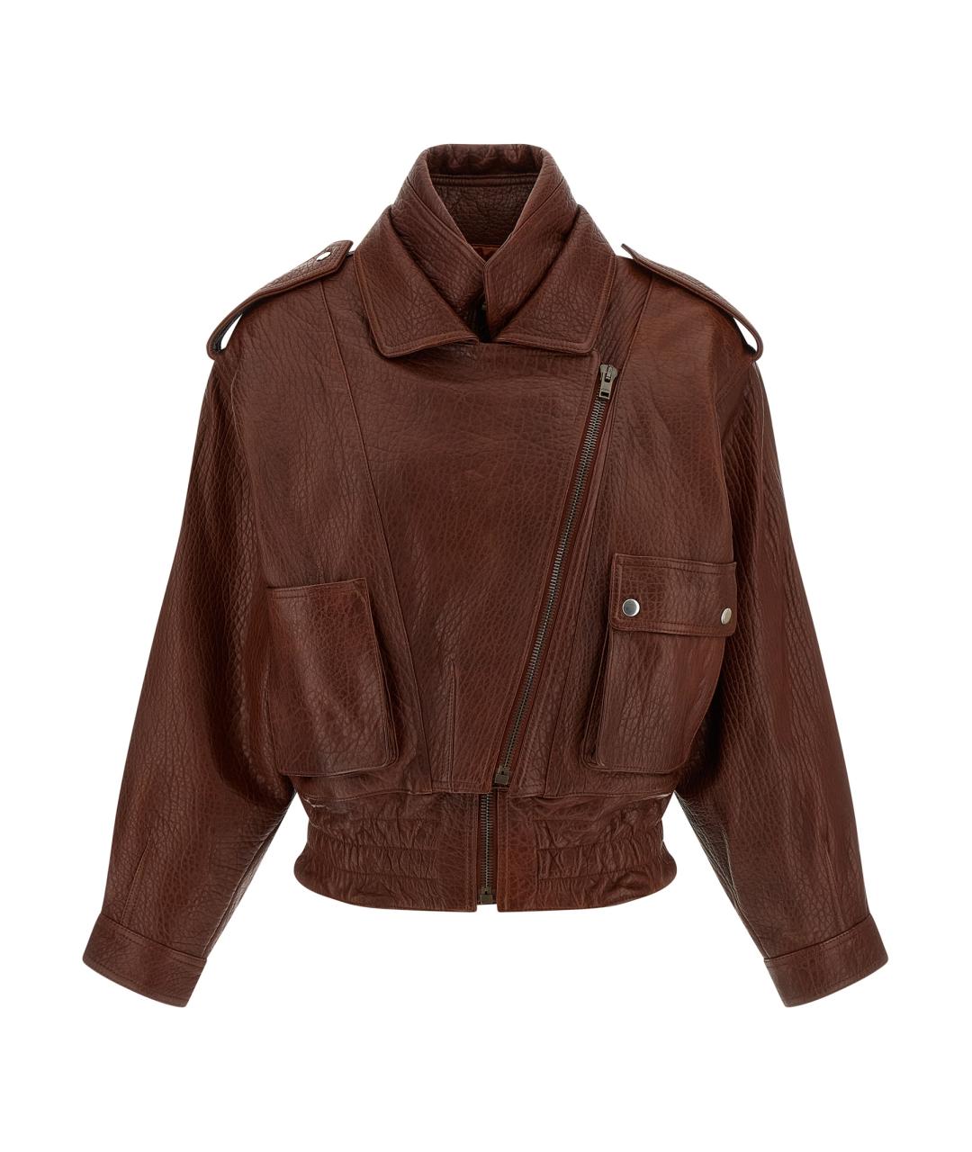 ISABEL MARANT Коричневая кожаная куртка, фото 1