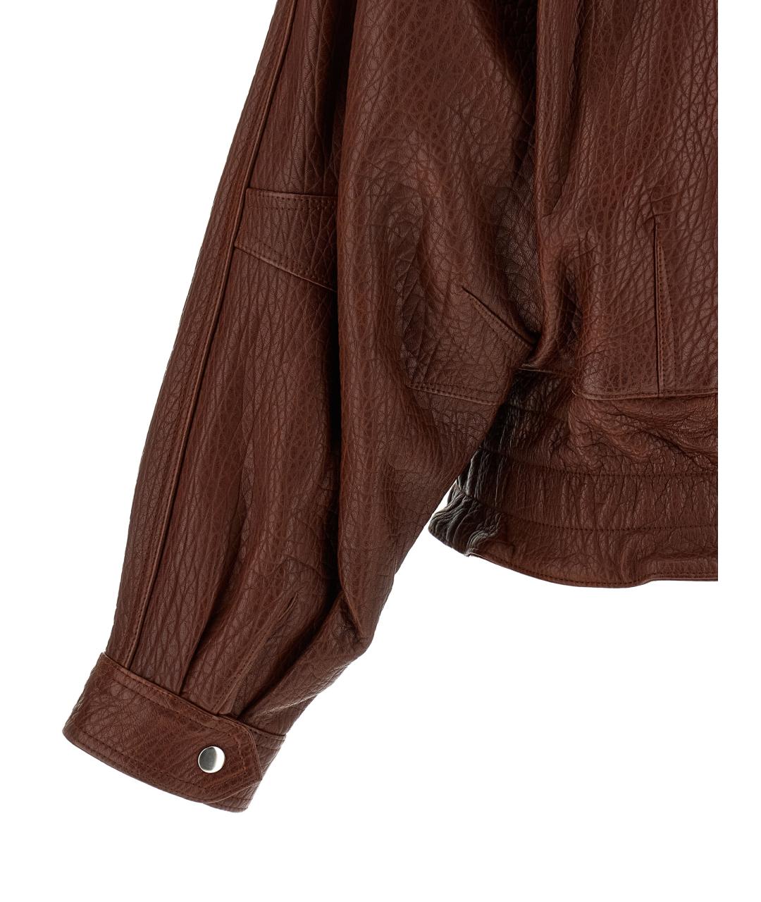 ISABEL MARANT Коричневая кожаная куртка, фото 4