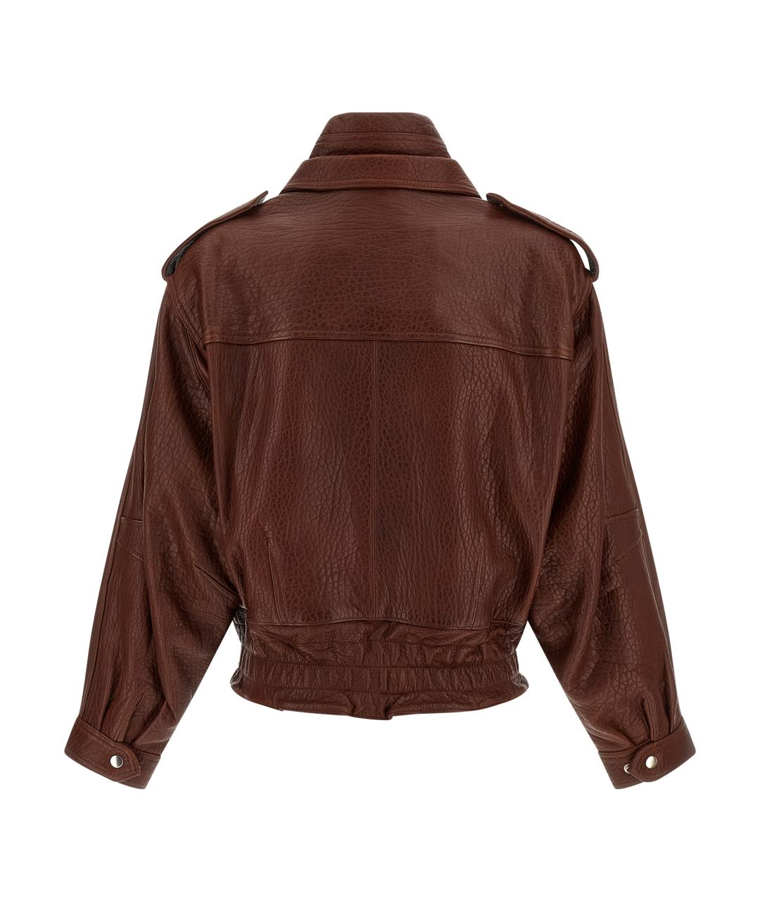 ISABEL MARANT Коричневая кожаная куртка, фото 2
