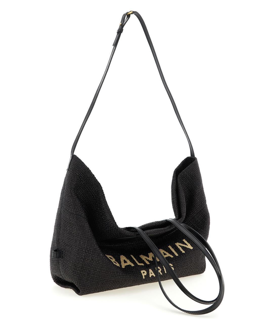 BALMAIN Черная синтетическая сумка тоут, фото 4