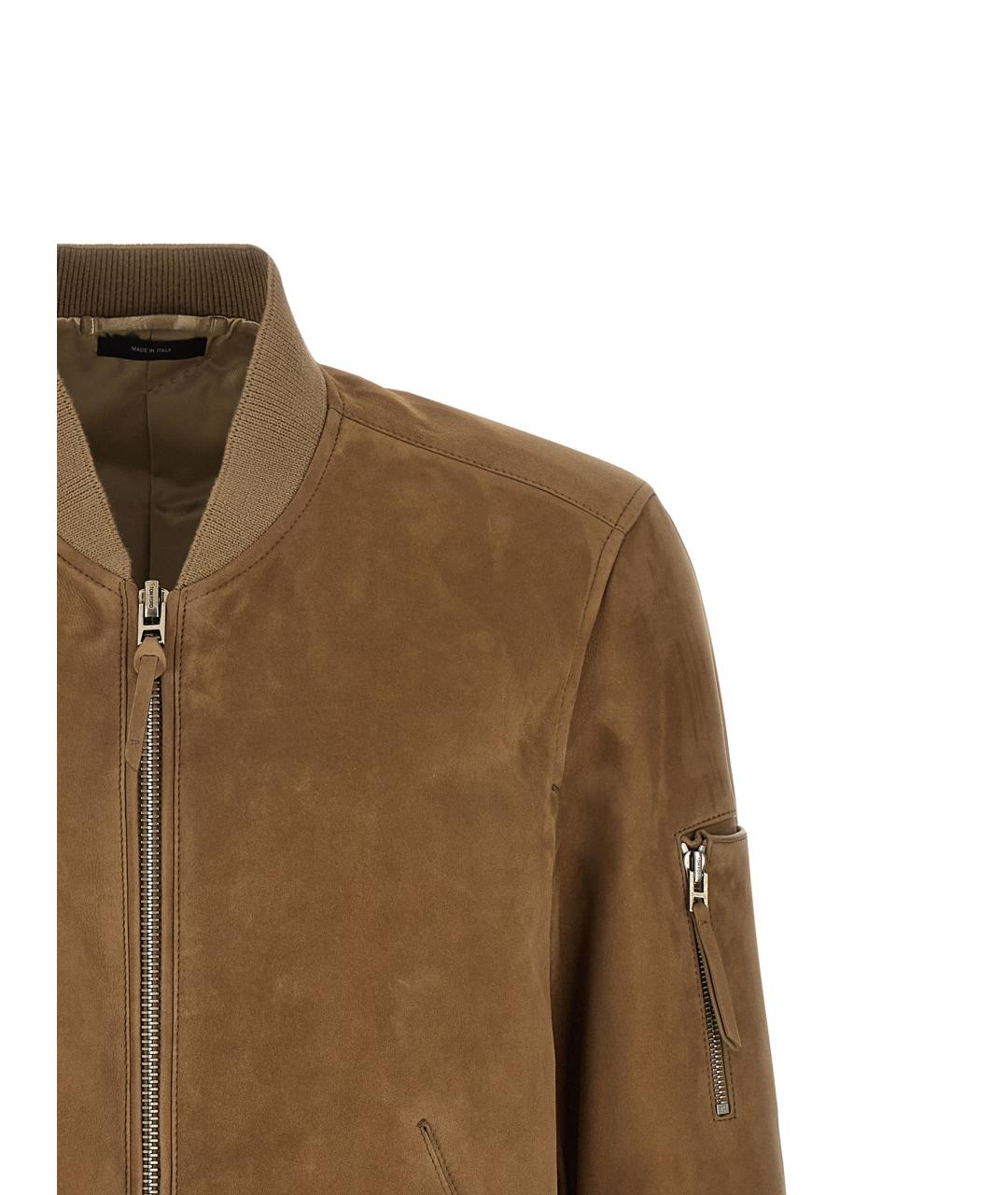 TOM FORD Бежевая кожаная куртка, фото 3