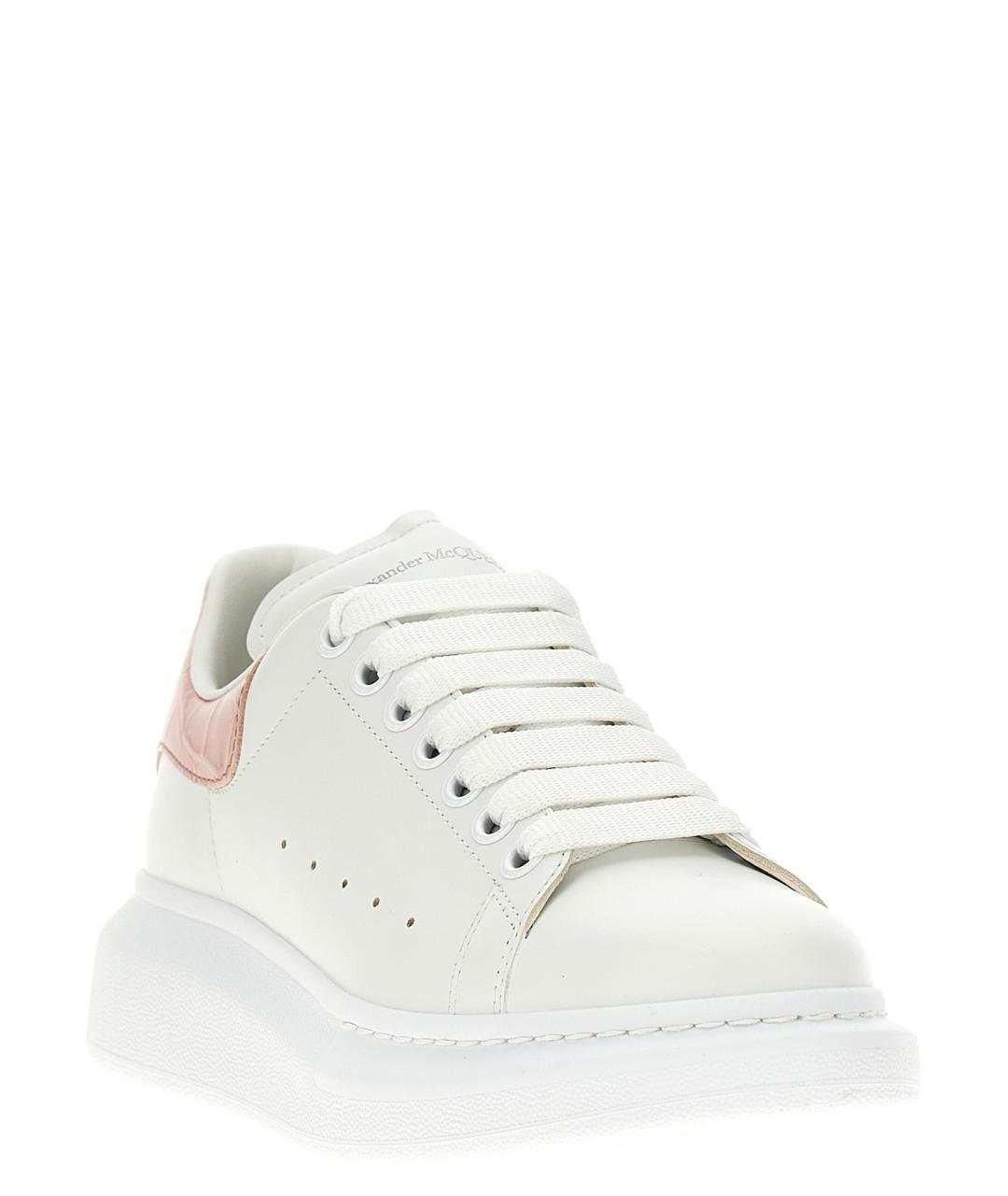 ALEXANDER MCQUEEN Розовые кожаные кроссовки, фото 2