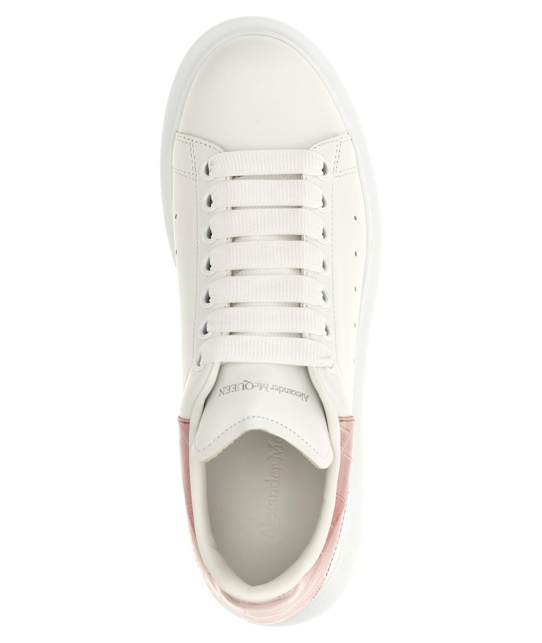ALEXANDER MCQUEEN Розовые кожаные кроссовки, фото 4