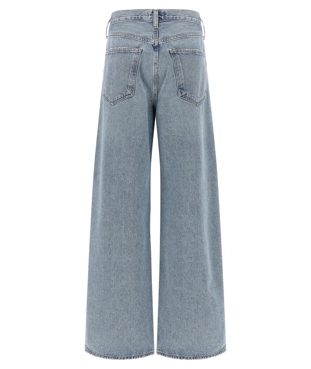 AGOLDE Голубые хлопковые джинсы клеш, фото 2