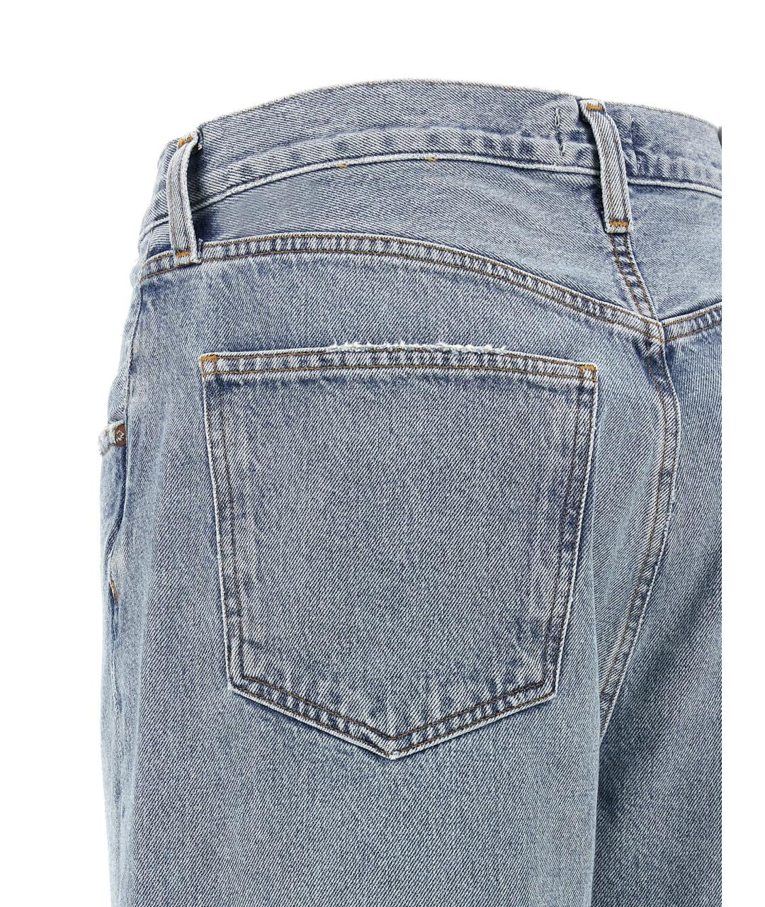 AGOLDE Голубые хлопковые джинсы клеш, фото 4