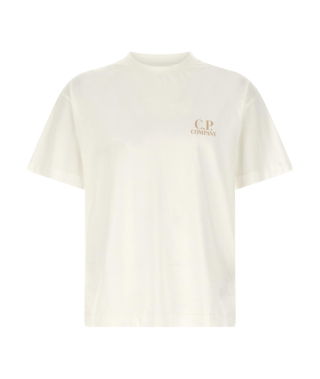 CP COMPANY Белая хлопковая футболка, фото 1