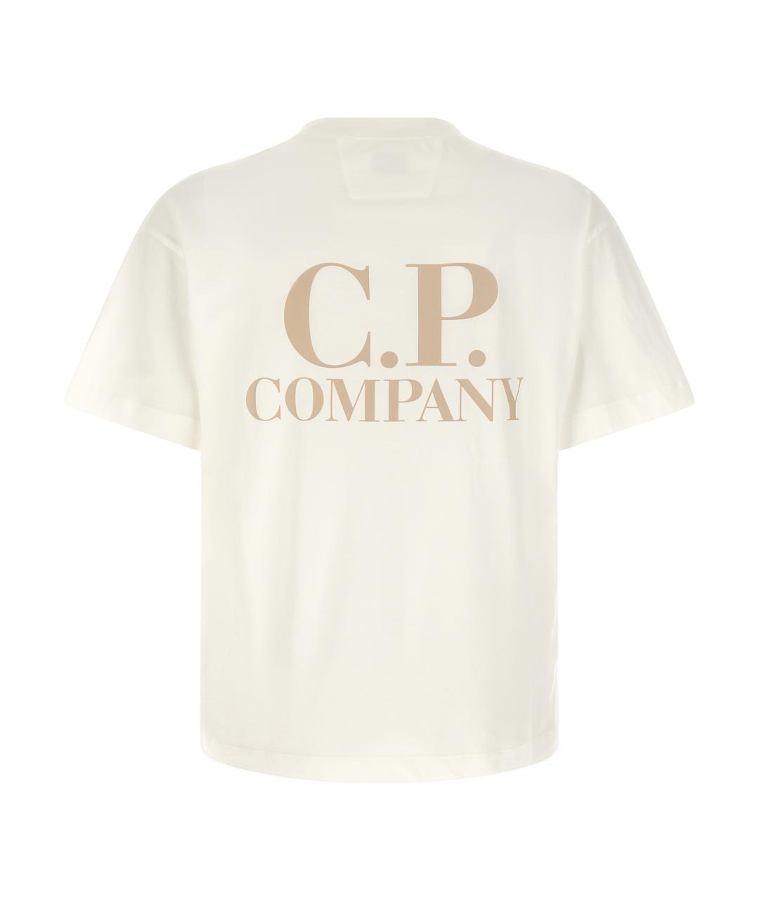 CP COMPANY Белая хлопковая футболка, фото 2