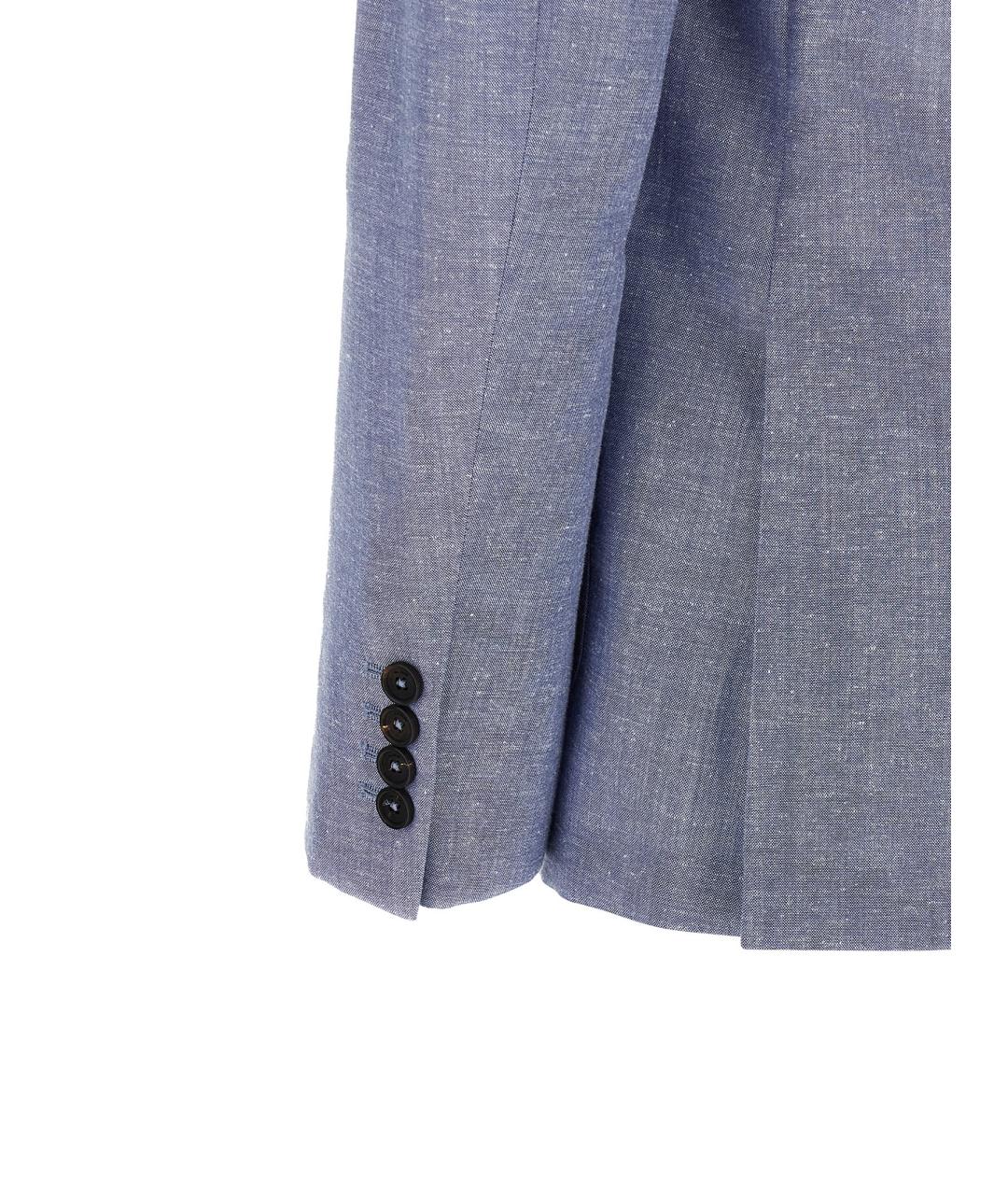 PAL ZILERI Голубой шерстяной пиджак, фото 4