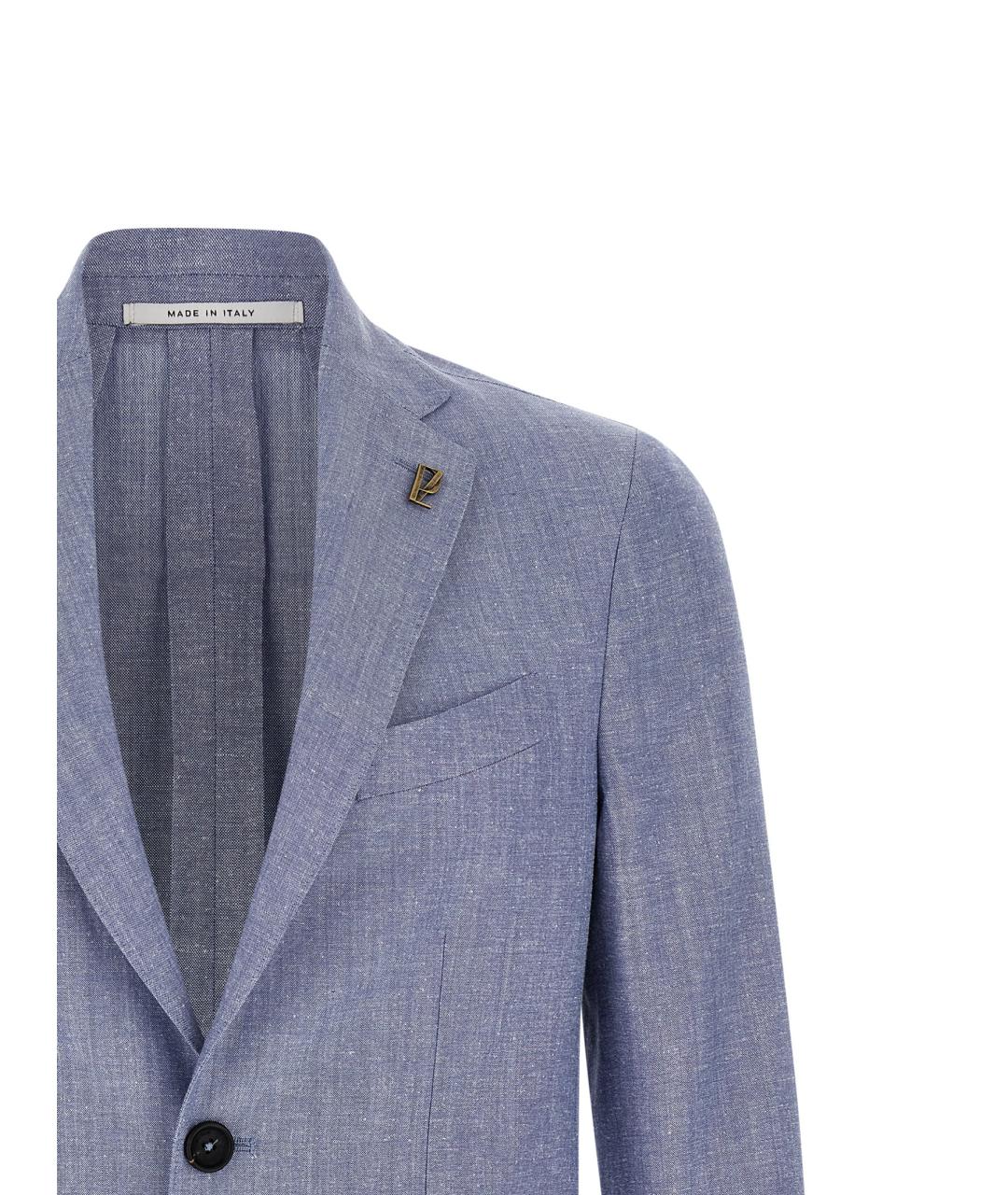 PAL ZILERI Голубой шерстяной пиджак, фото 3