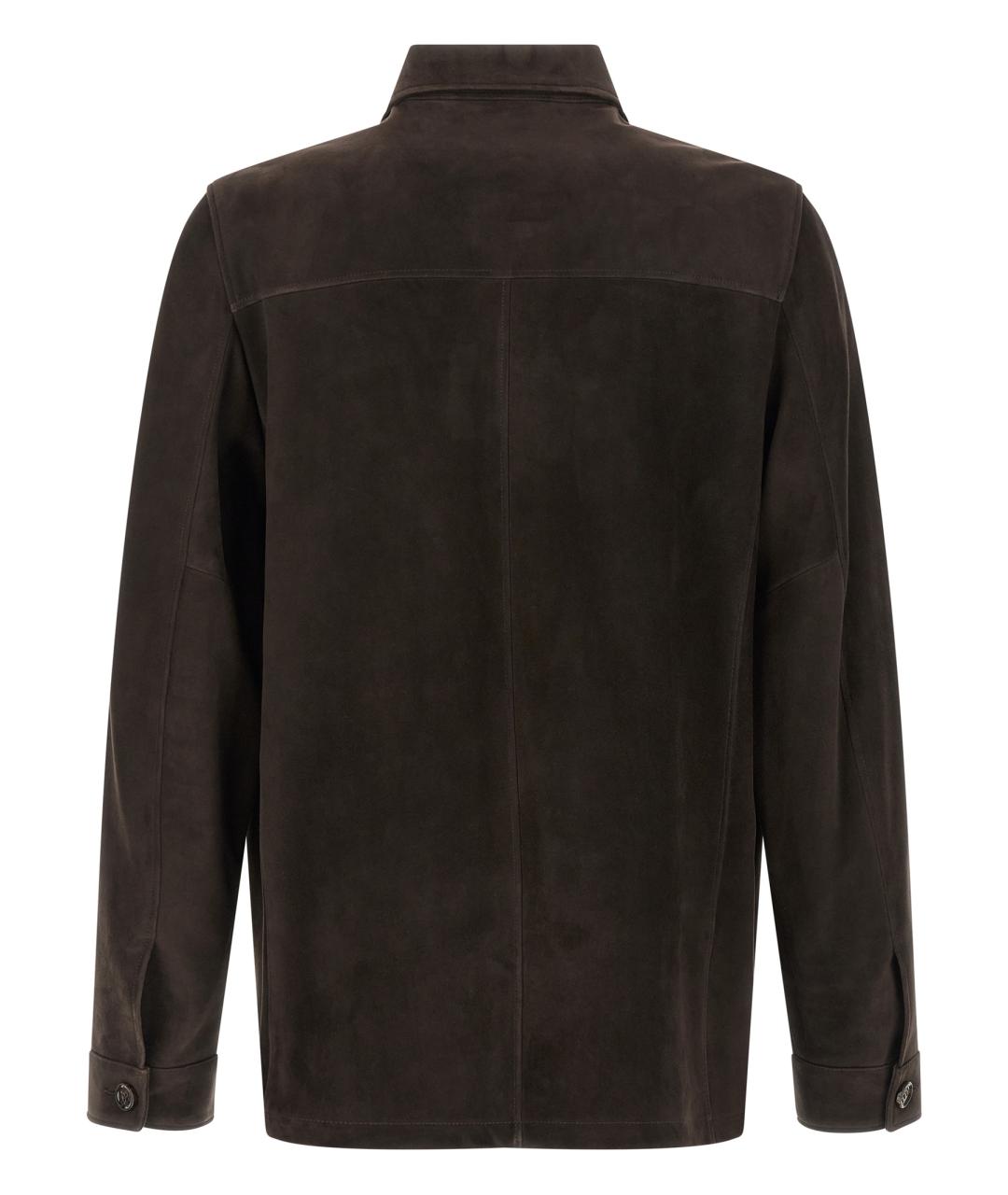 MOORER Коричневая кожаная куртка, фото 2