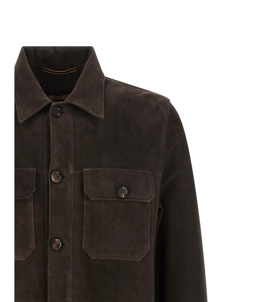 MOORER Коричневая кожаная куртка, фото 3