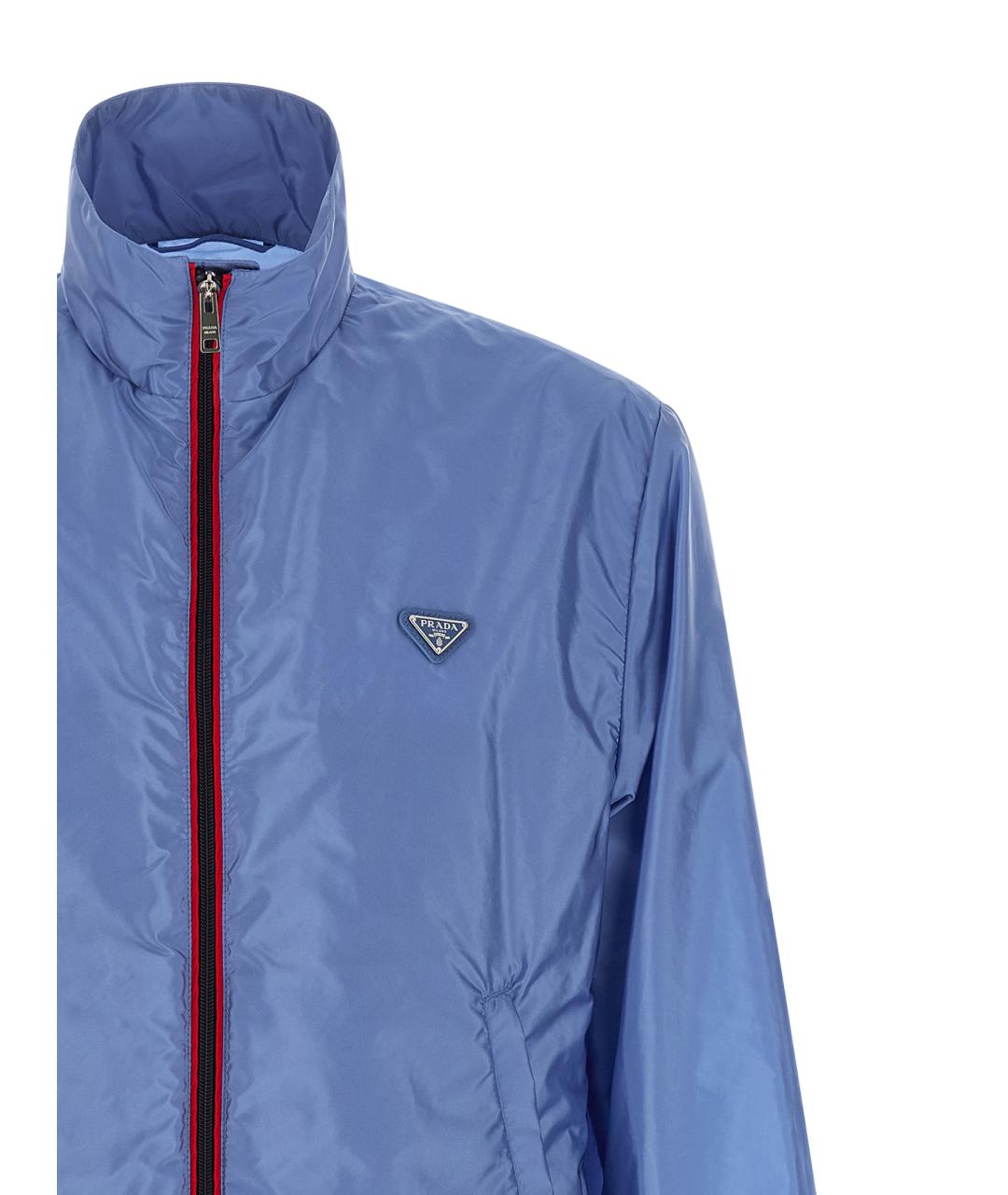 PRADA Голубая полиамидовая куртка, фото 3