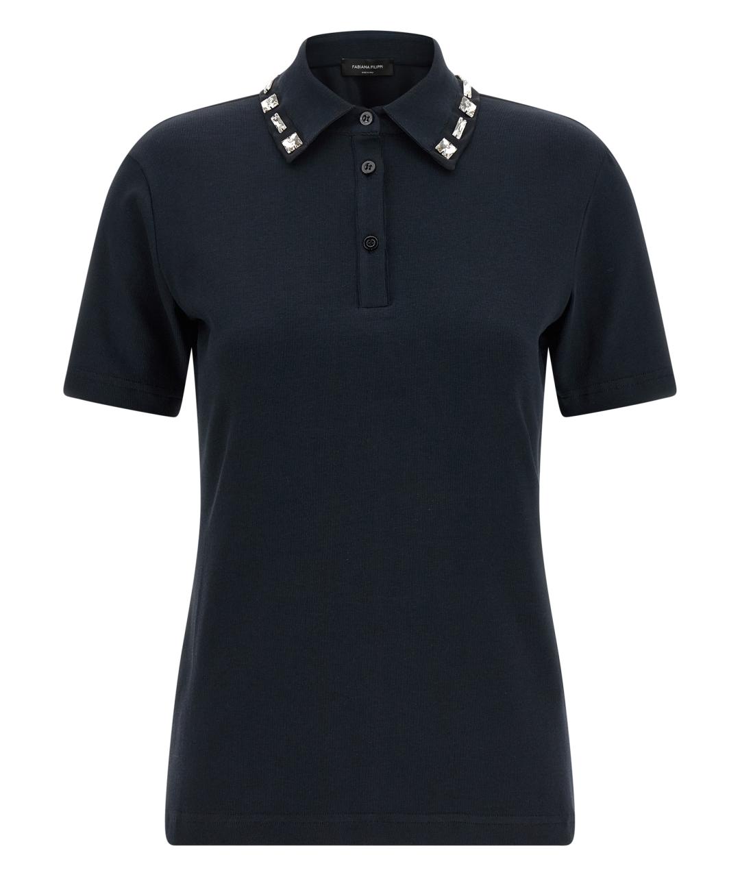 FABIANA FILIPPI Синяя хлопковая футболка, фото 1