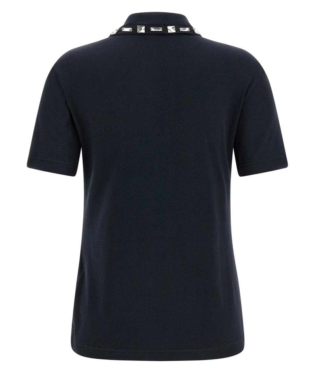 FABIANA FILIPPI Синяя хлопковая футболка, фото 2