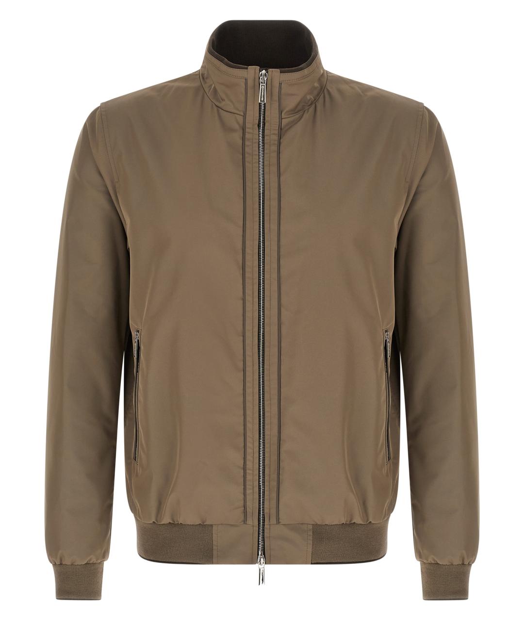 MOORER Бежевая полиэстеровая куртка, фото 1