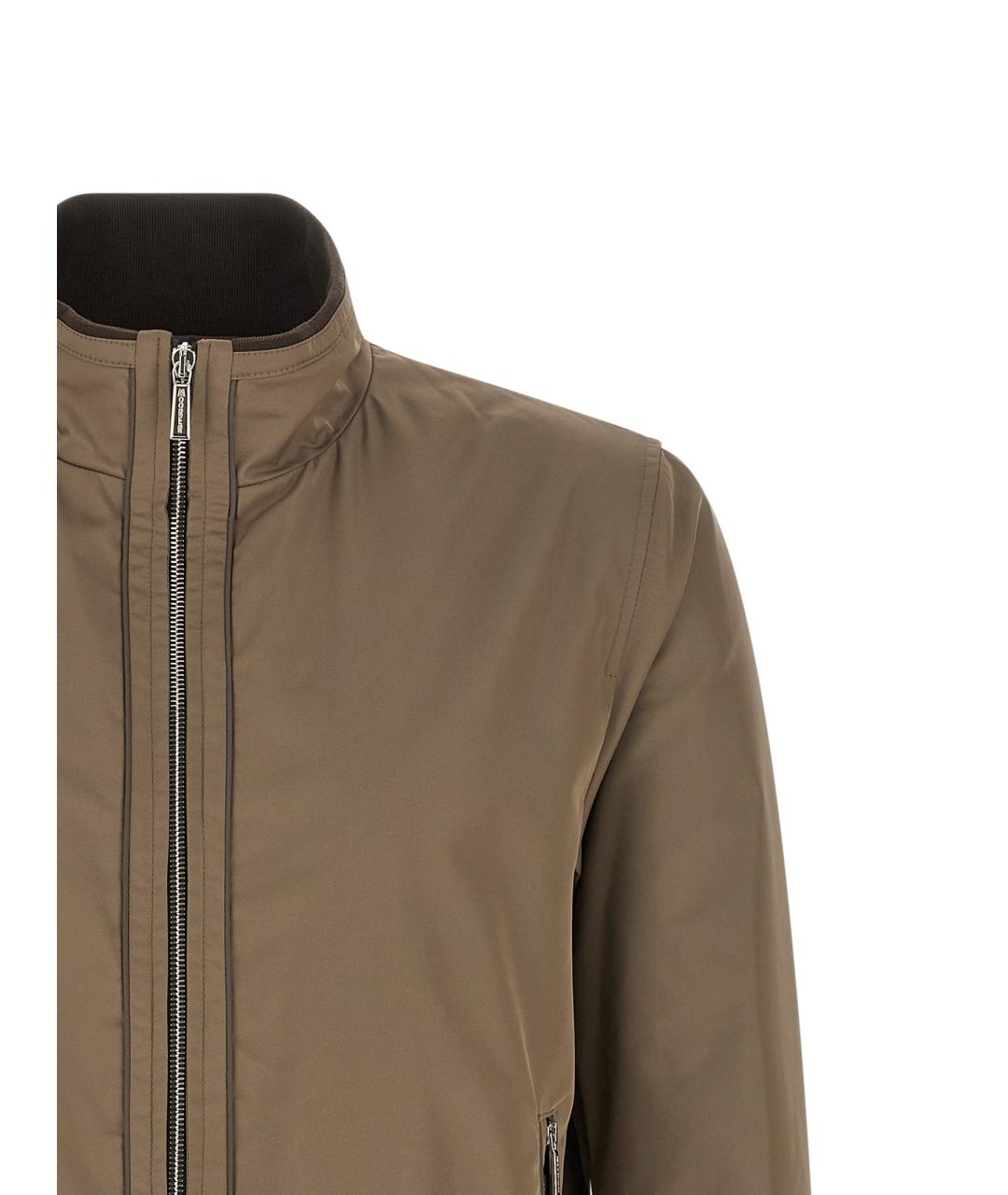 MOORER Бежевая полиэстеровая куртка, фото 3