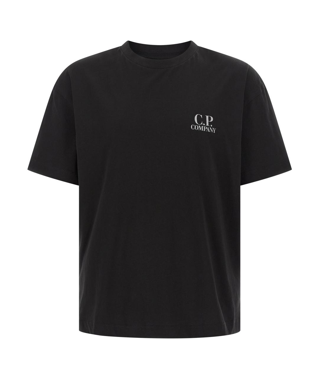 CP COMPANY Черная хлопковая футболка, фото 1