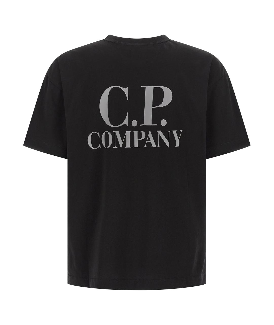 CP COMPANY Черная хлопковая футболка, фото 2