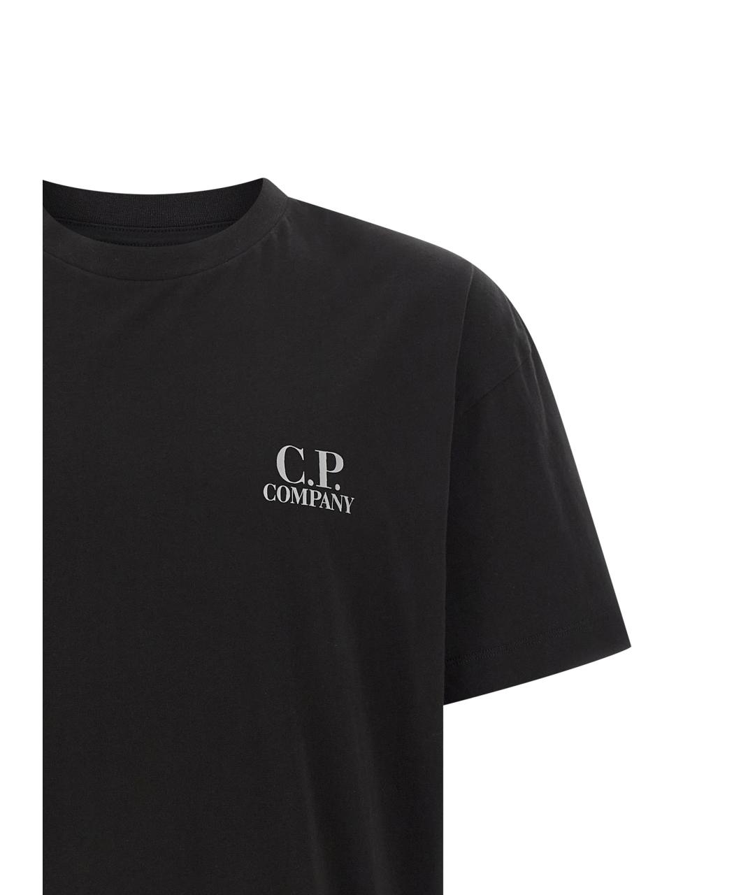 CP COMPANY Черная хлопковая футболка, фото 3