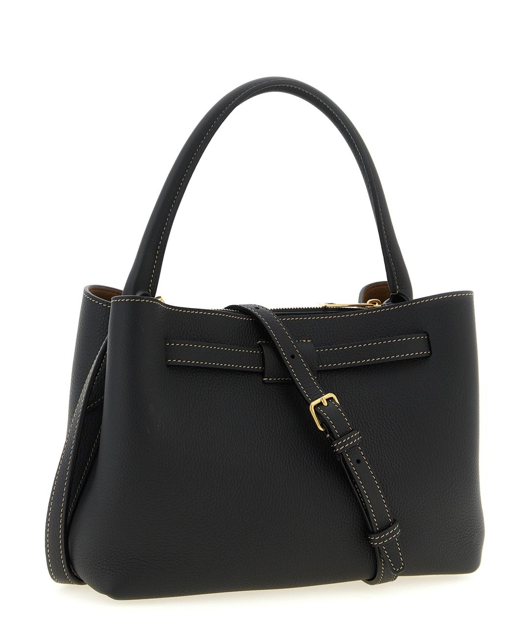 TOD'S Черная кожаная сумка тоут, фото 2