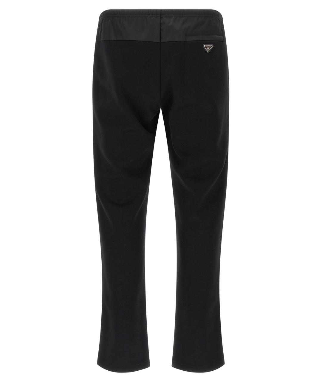 PRADA Черные хлопковые повседневные брюки, фото 2