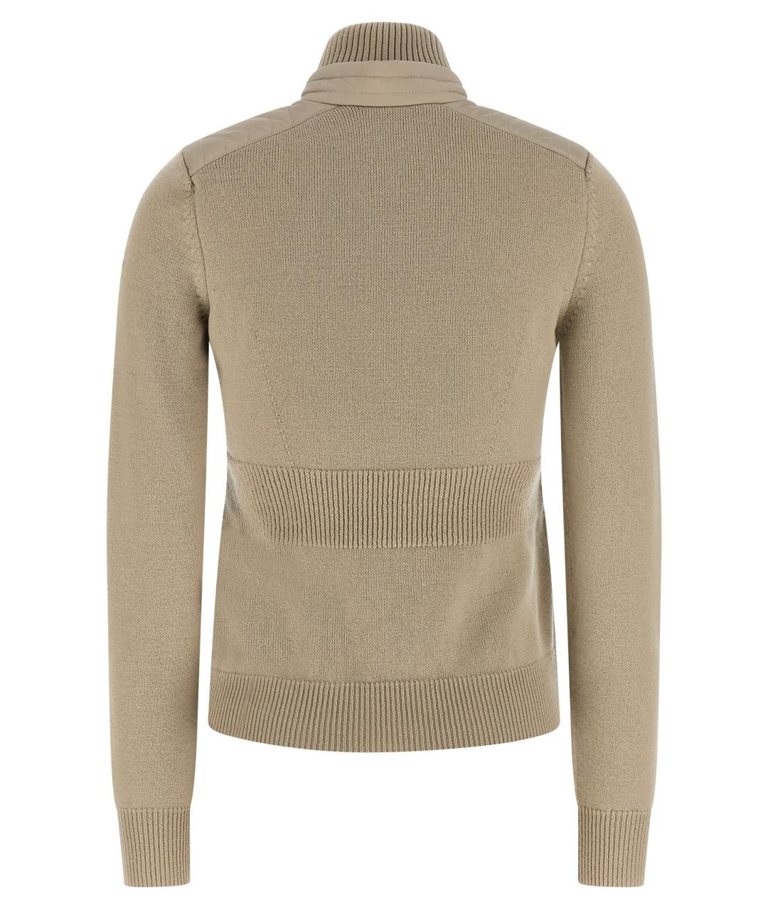 MONCLER GRENOBLE Бежевый полиамидовый кардиган, фото 2