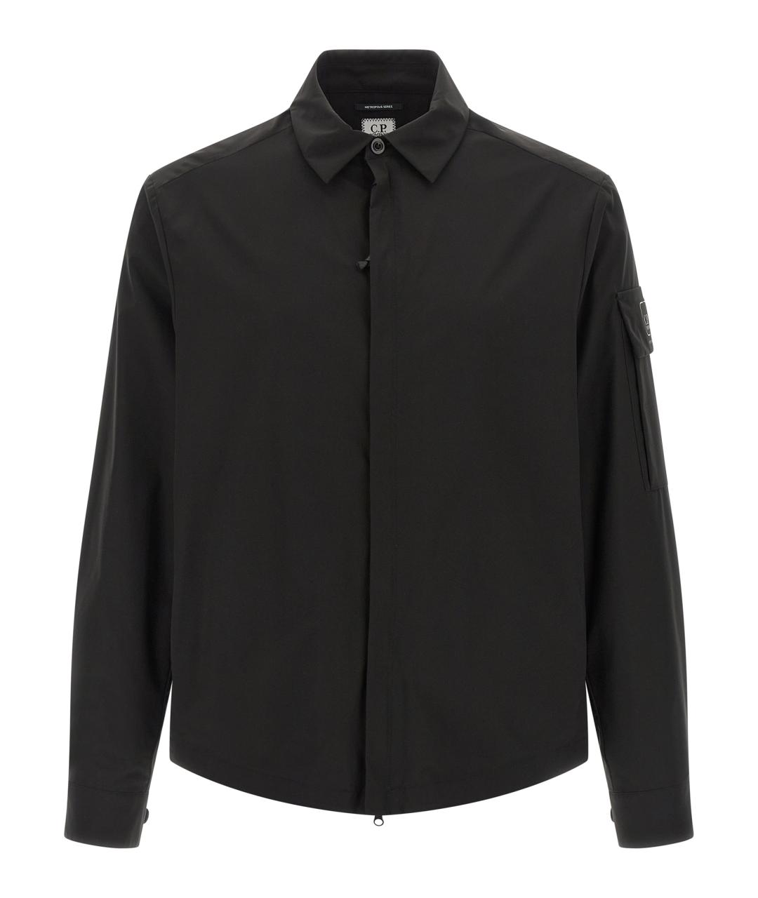 CP COMPANY Черная хлопко-полиэстеровая кэжуал рубашка, фото 1