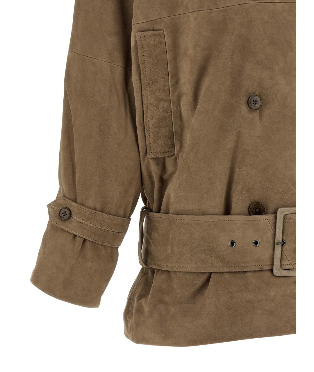 ROTATE Бежевая кожаная куртка, фото 5