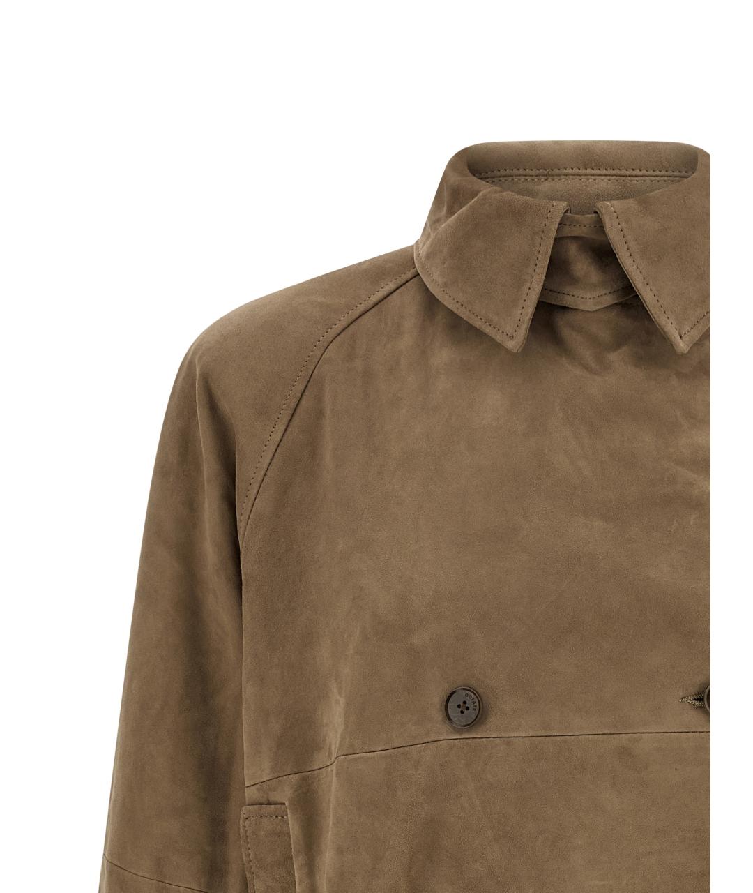 ROTATE Бежевая кожаная куртка, фото 4