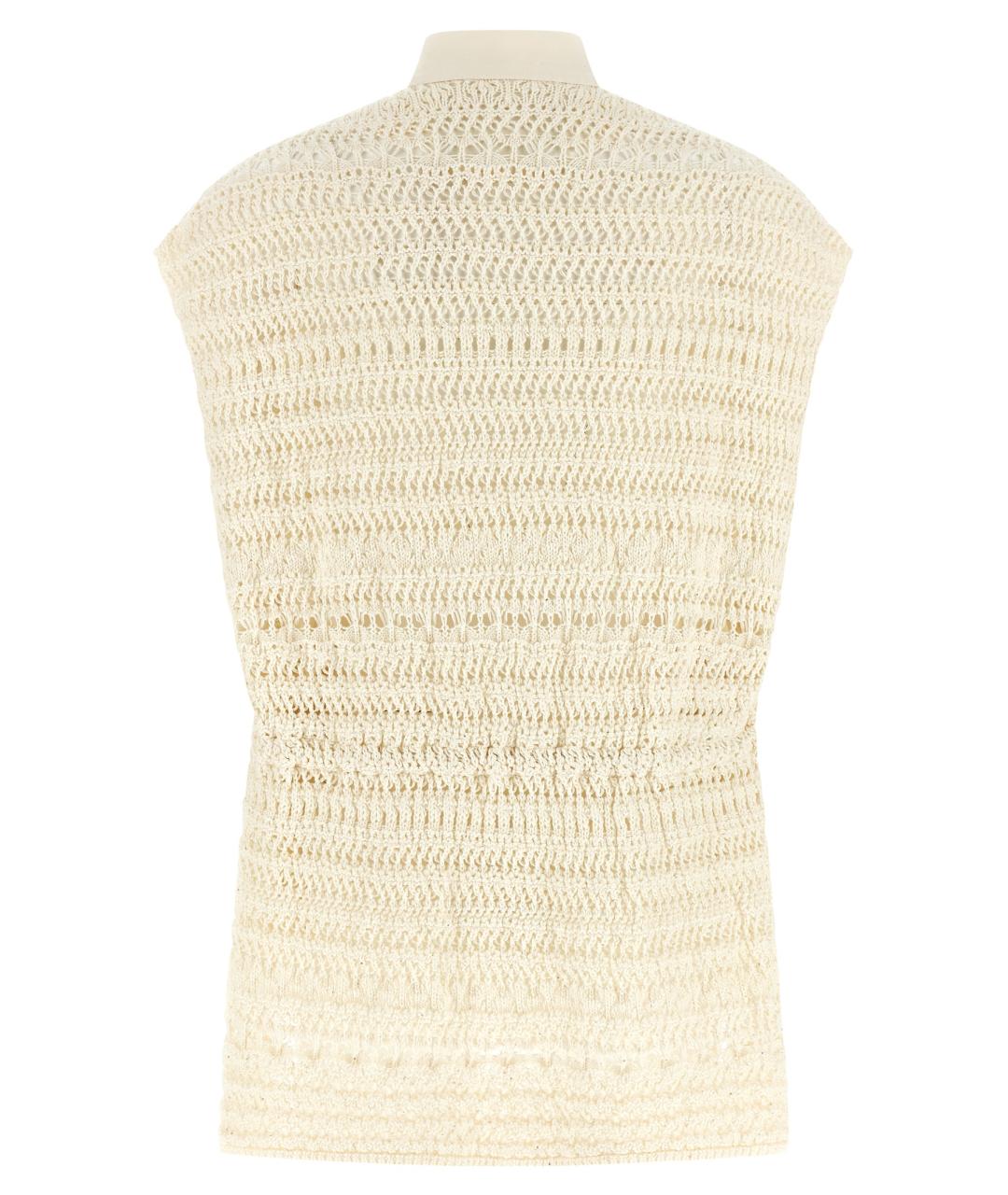 FABIANA FILIPPI Бежевая хлопковая жилетка, фото 2