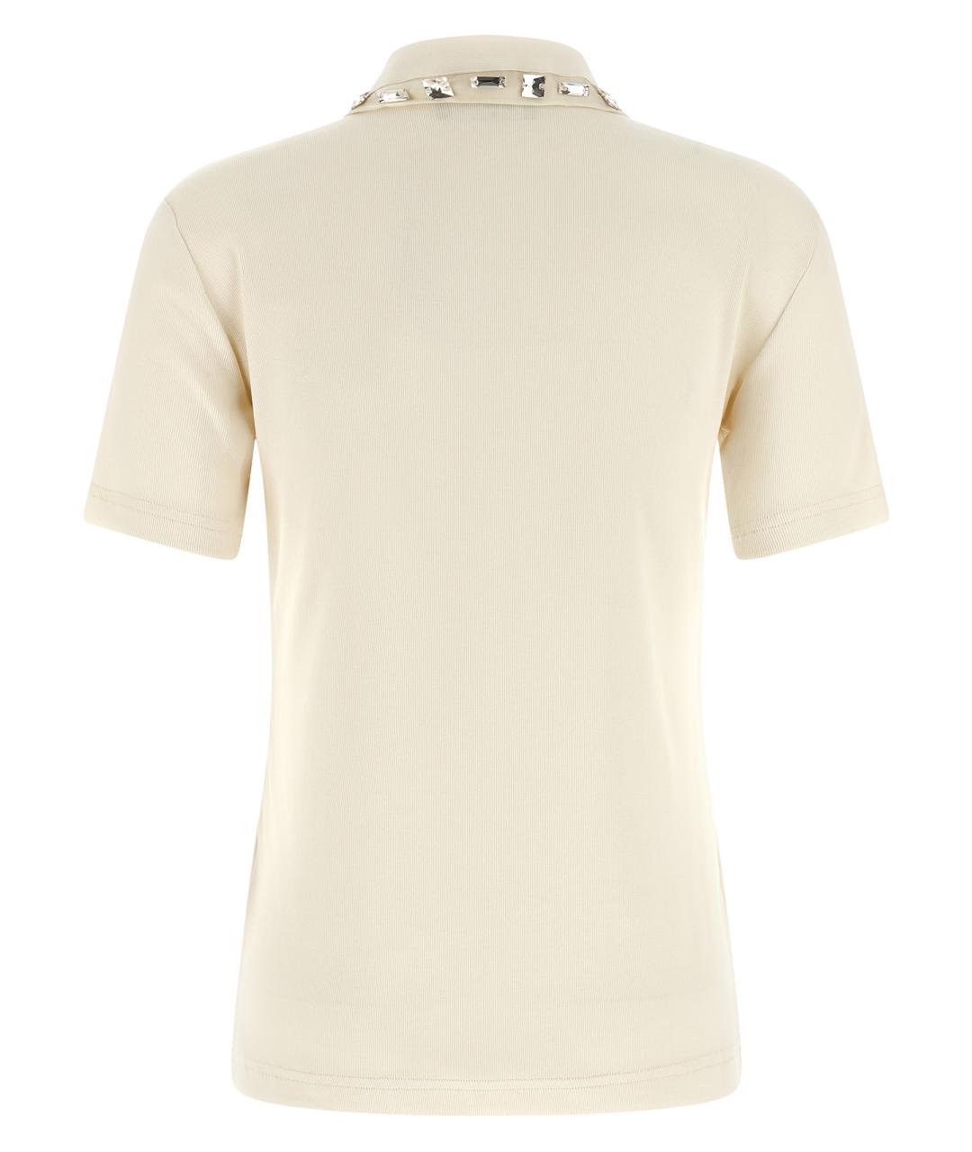 FABIANA FILIPPI Бежевая хлопковая футболка, фото 2