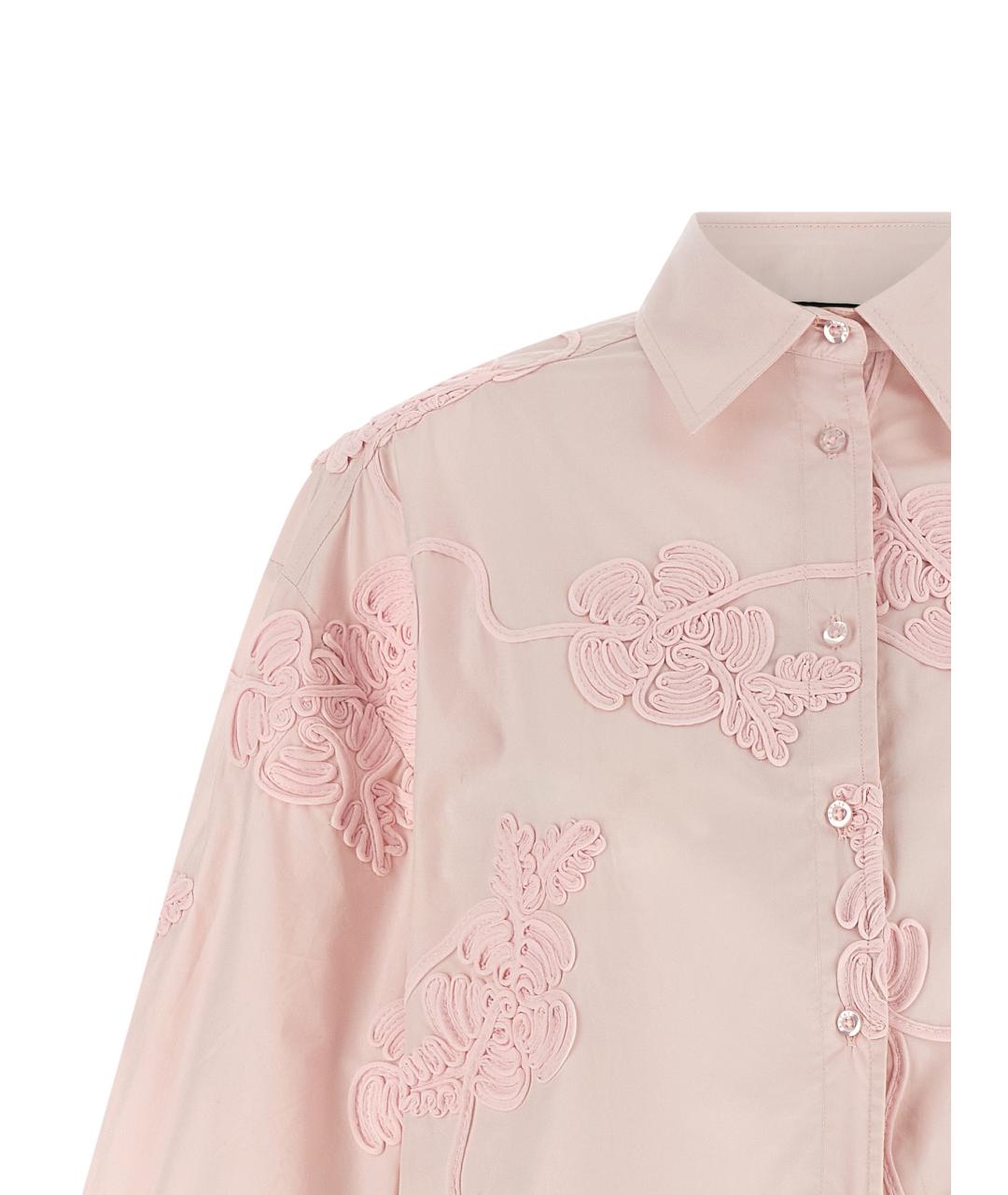 ROTATE Розовая хлопковая рубашка, фото 3