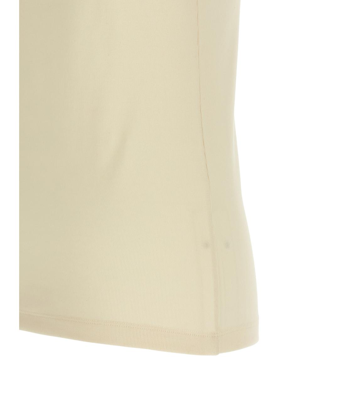 FABIANA FILIPPI Бежевая хлопковая майка, фото 4