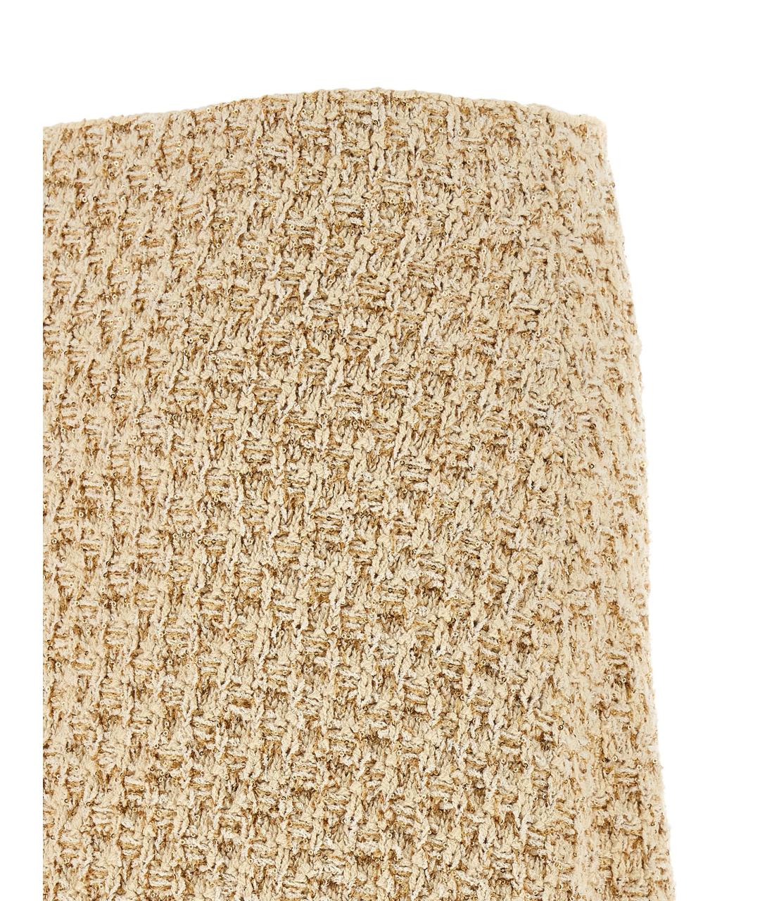 FABIANA FILIPPI Бежевая хлопковая юбка миди, фото 4