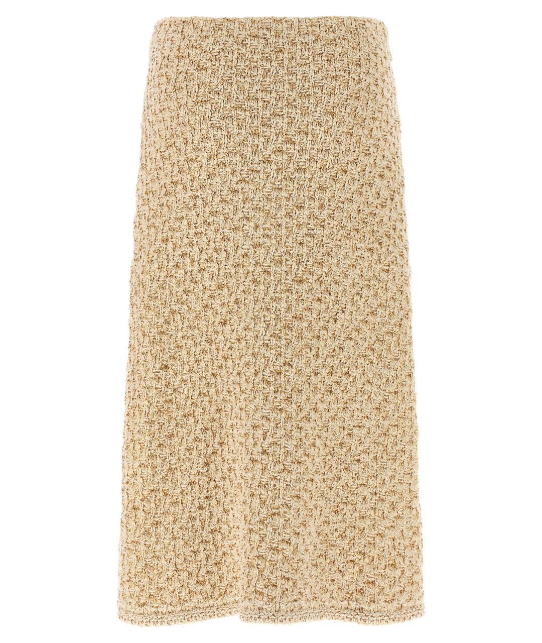 FABIANA FILIPPI Бежевая хлопковая юбка миди, фото 2