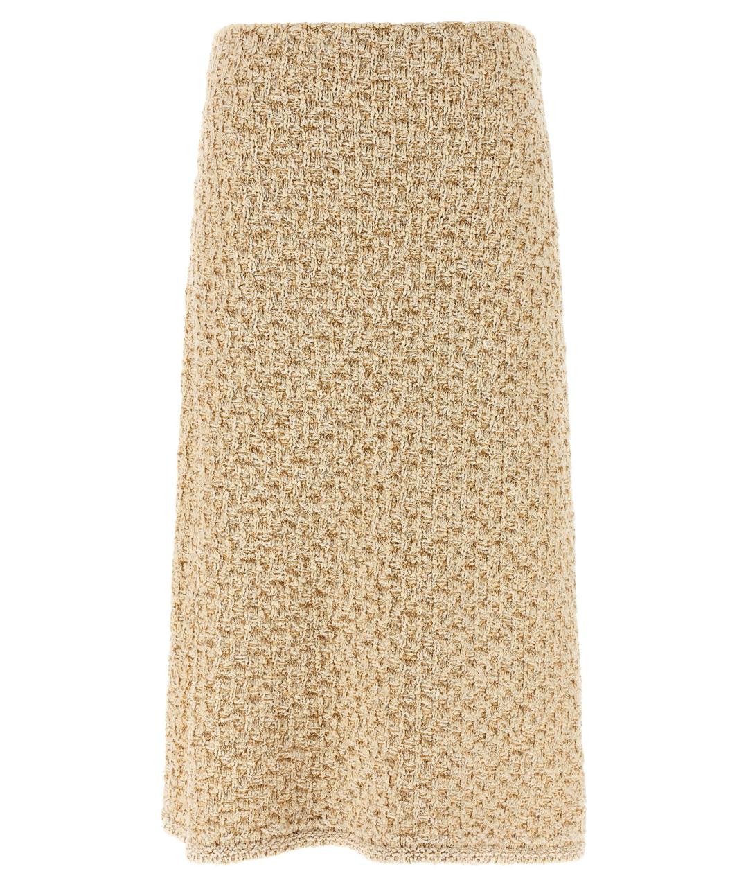FABIANA FILIPPI Бежевая хлопковая юбка миди, фото 1