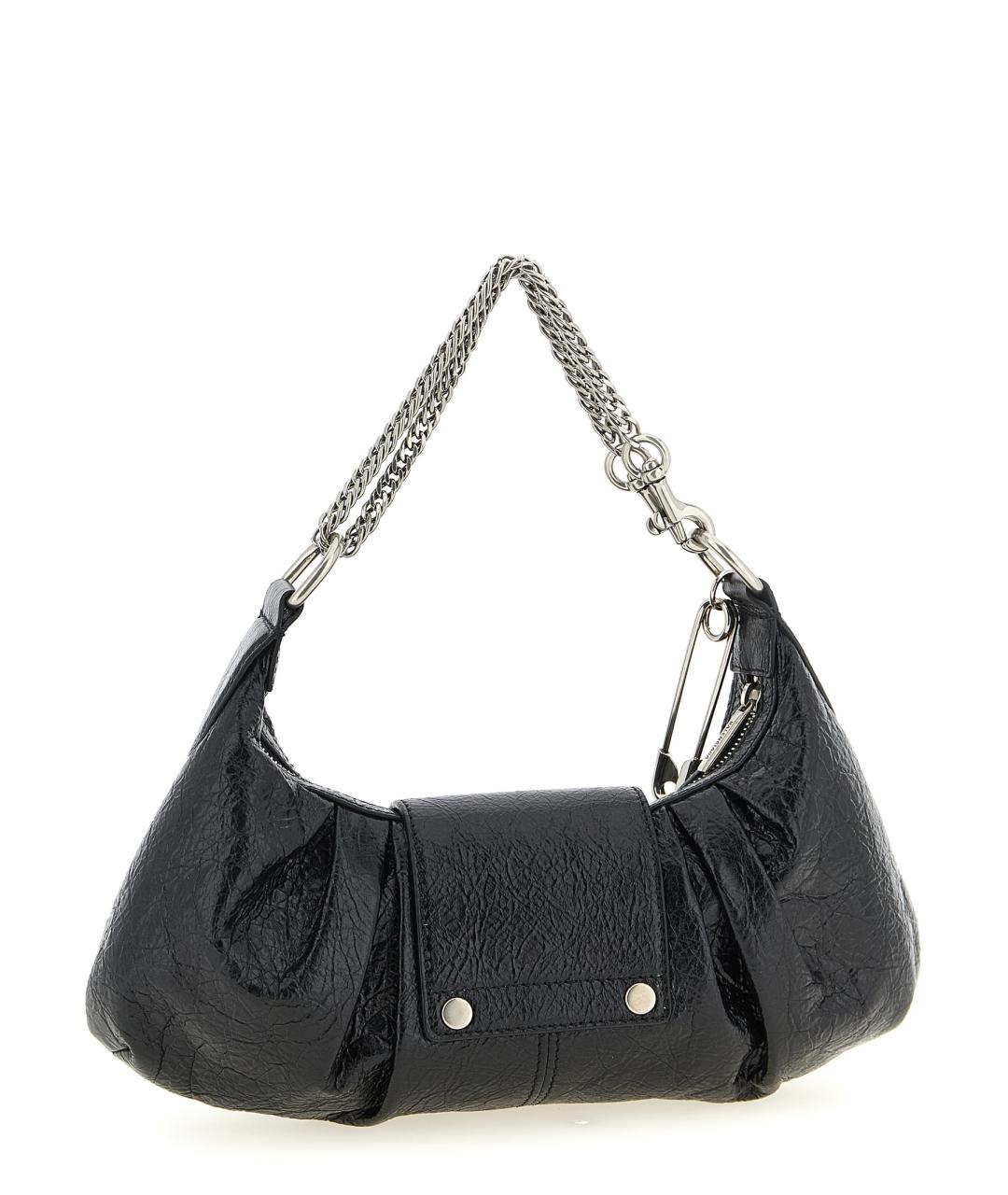 BALENCIAGA Черная кожаная сумка через плечо, фото 2
