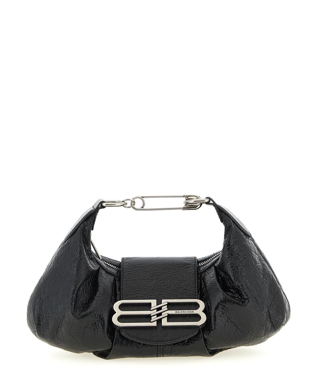 BALENCIAGA Черная кожаная сумка через плечо, фото 1