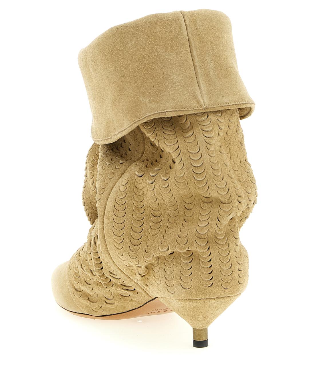 ISABEL MARANT Бежевые кожаные сапоги, фото 3