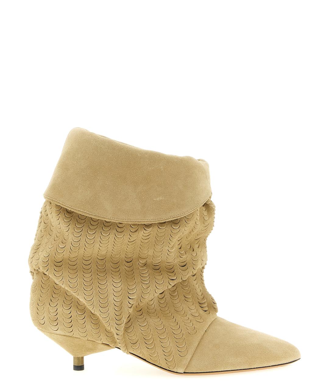 ISABEL MARANT Бежевые кожаные сапоги, фото 1