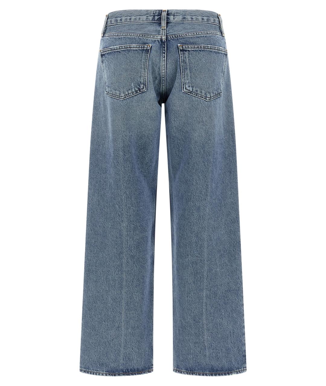 AGOLDE Голубые хлопковые джинсы клеш, фото 2