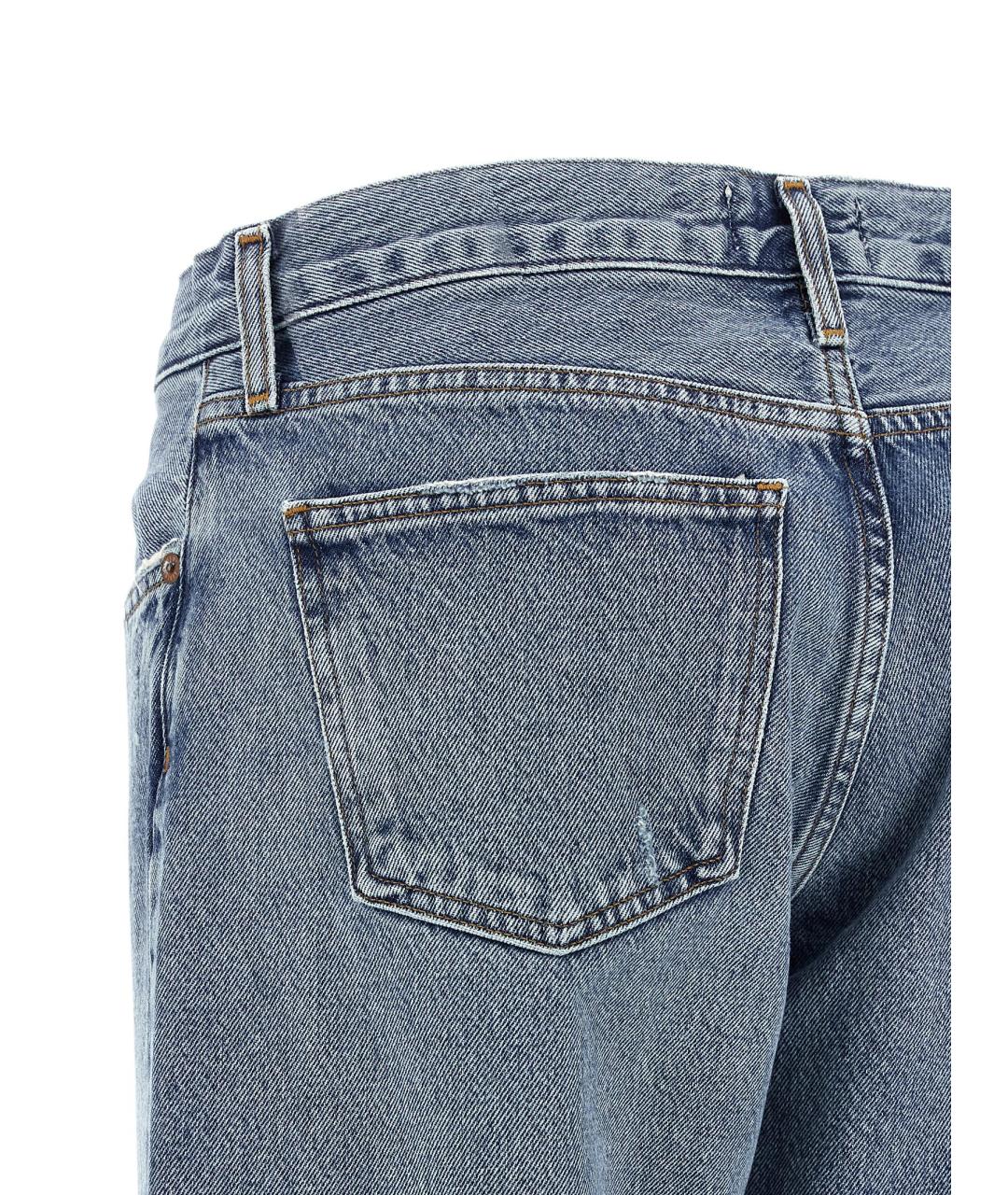 AGOLDE Голубые хлопковые джинсы клеш, фото 4