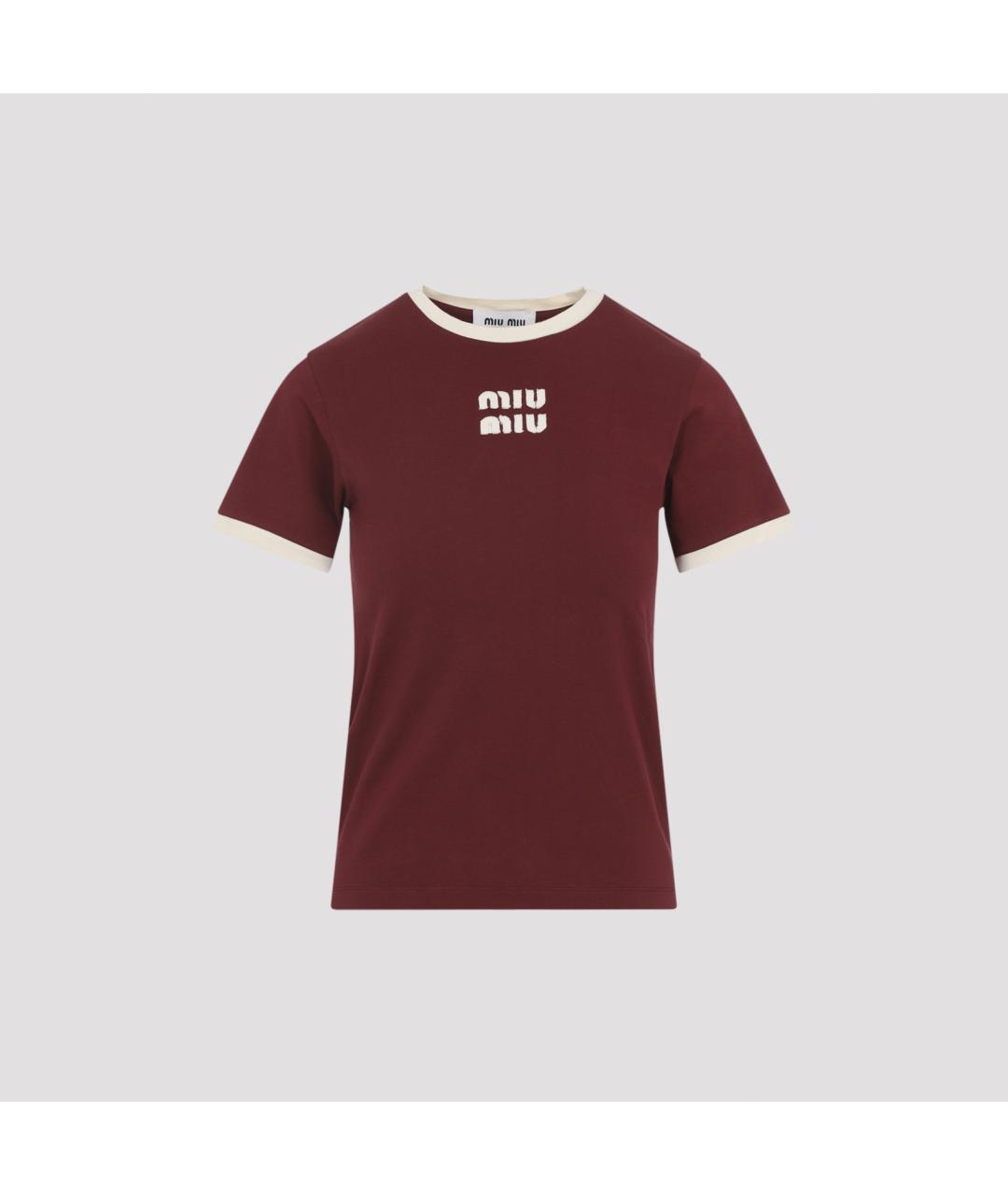 MIU MIU Хлопковая футболка, фото 2