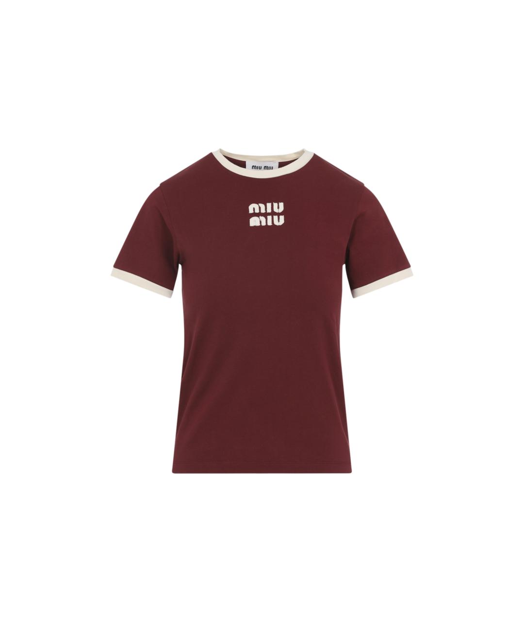 MIU MIU Хлопковая футболка, фото 1