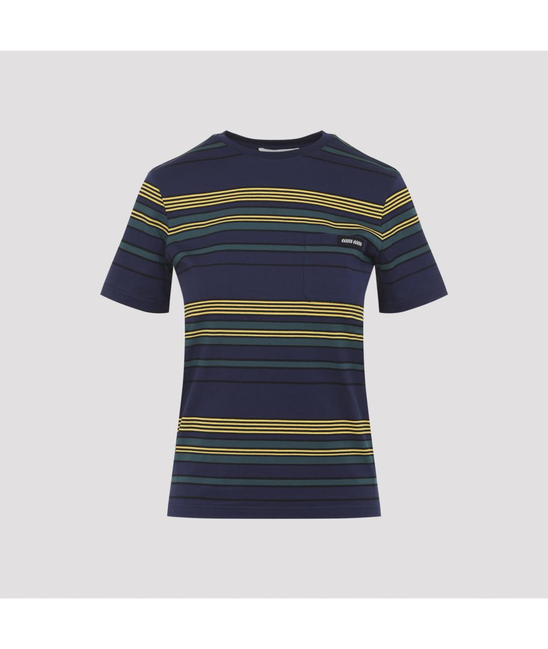 MIU MIU Мульти хлопковая футболка, фото 2