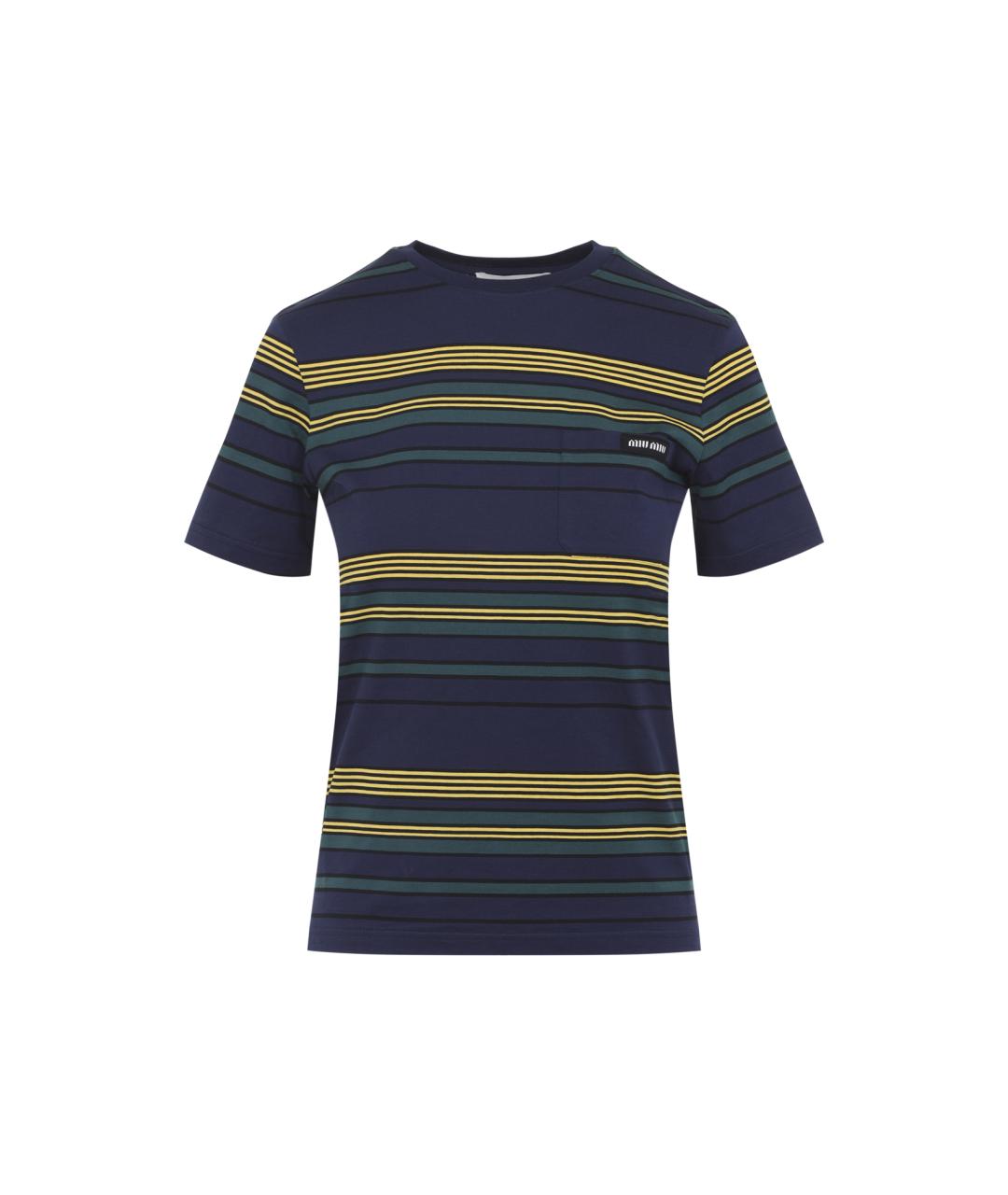 MIU MIU Мульти хлопковая футболка, фото 1