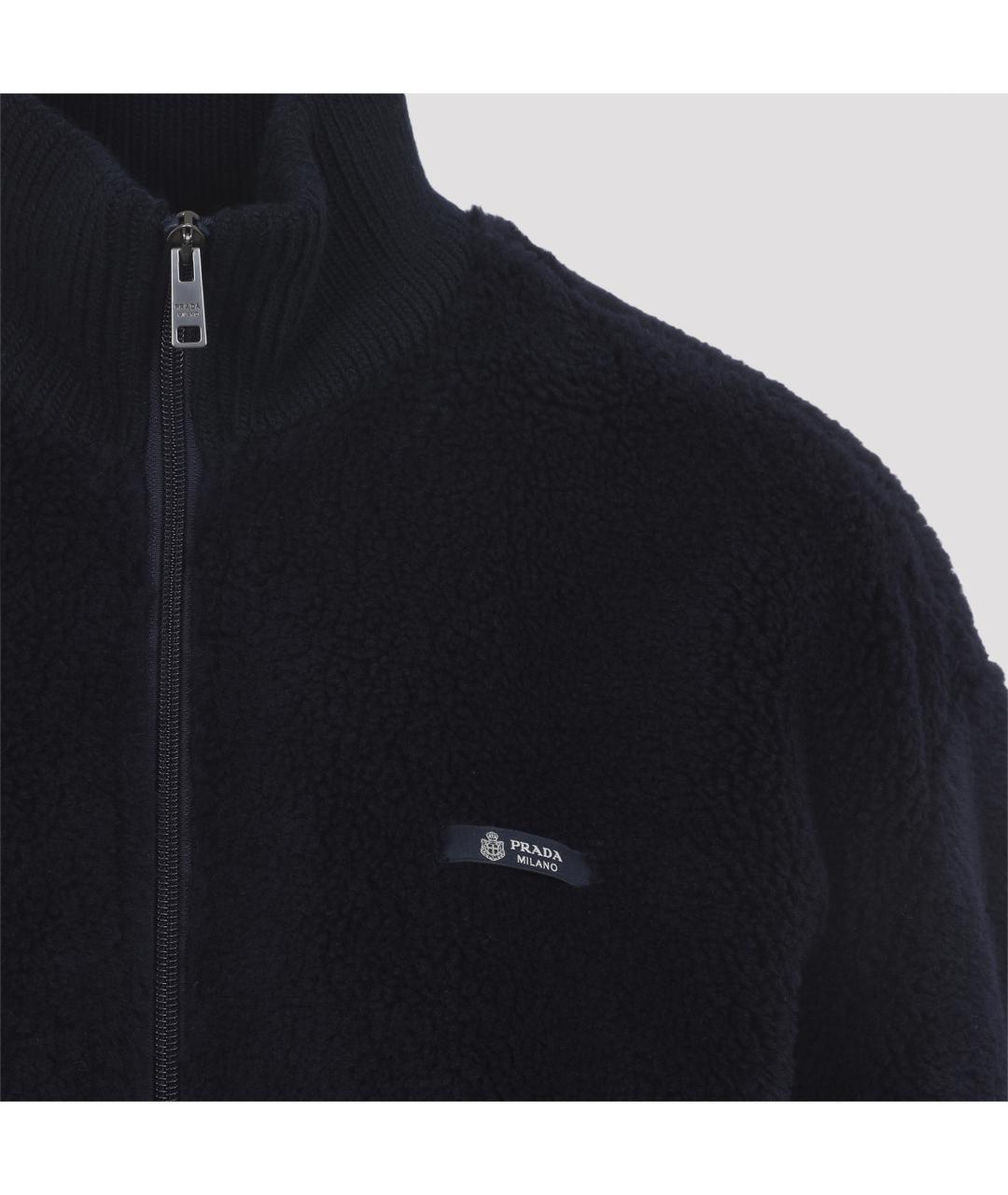 PRADA Темно-синяя шерстяная куртка, фото 4