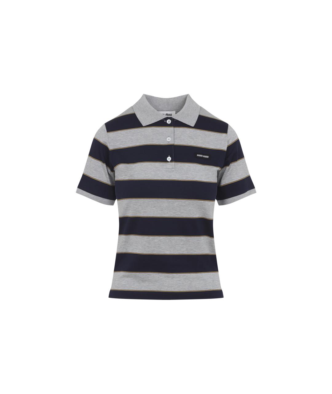 MIU MIU Мульти хлопковая футболка, фото 1